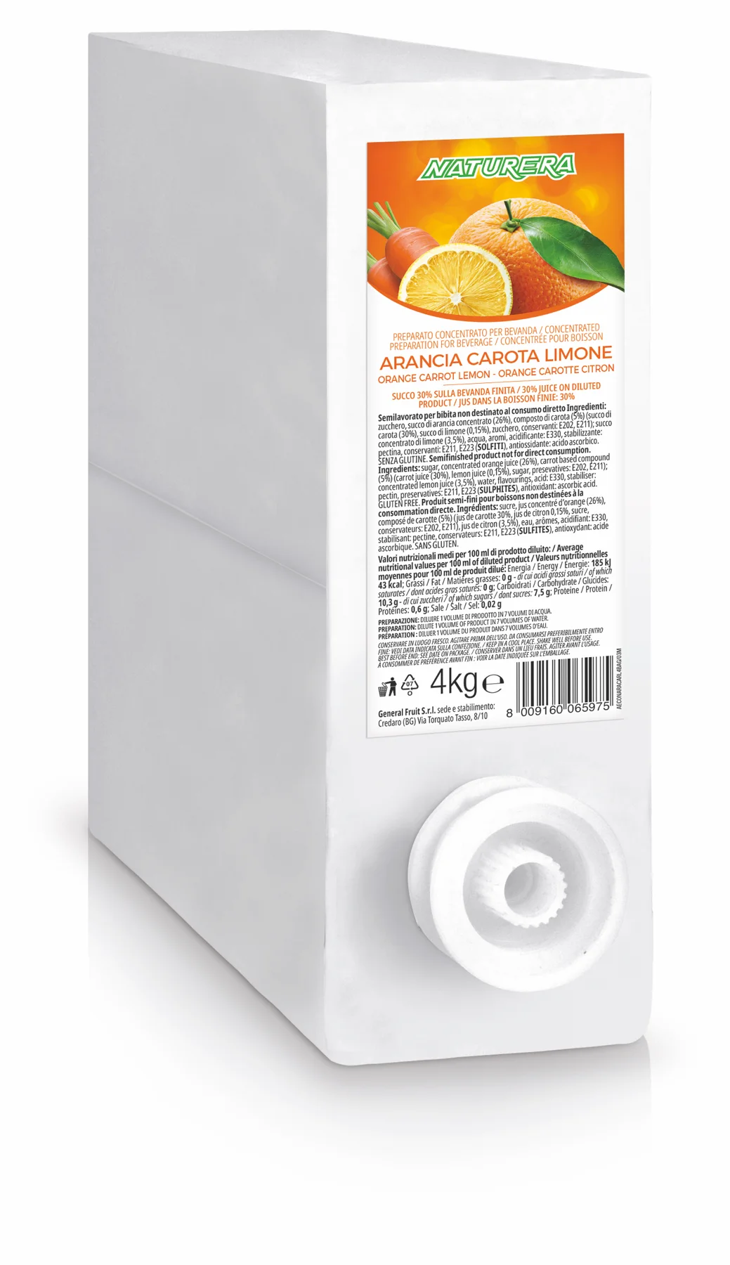 Succhi concentrati Bag-in-Box - 4 kg - 3D Naturera BiB 4kg ACE