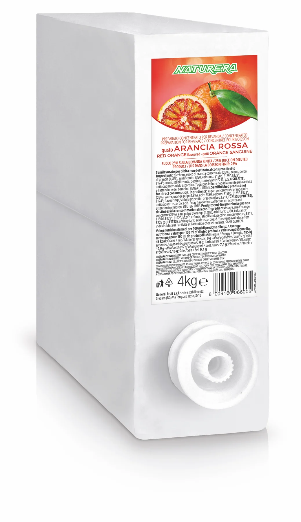 Succhi concentrati Bag-in-Box - 4 kg - 3D Naturera BiB 4kg ArRossa