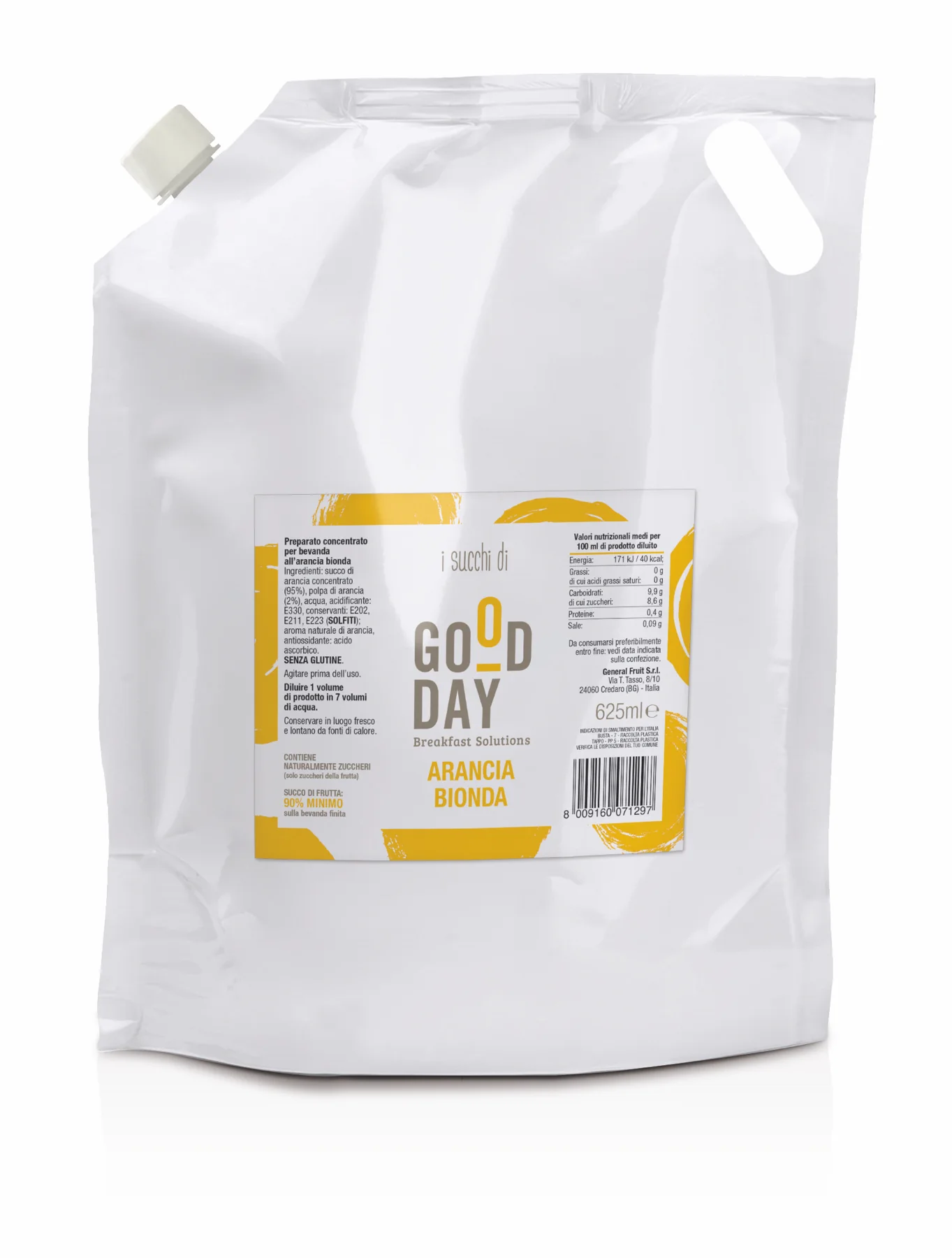 Succhi concentrati E-Bag - 625 ml - 3D eBag Good Day Succhi 625ml Arancia bionda Succhi concentrati E-Bag - 625 ml - 3D eBag Good Day Succhi 625ml Arancia bionda