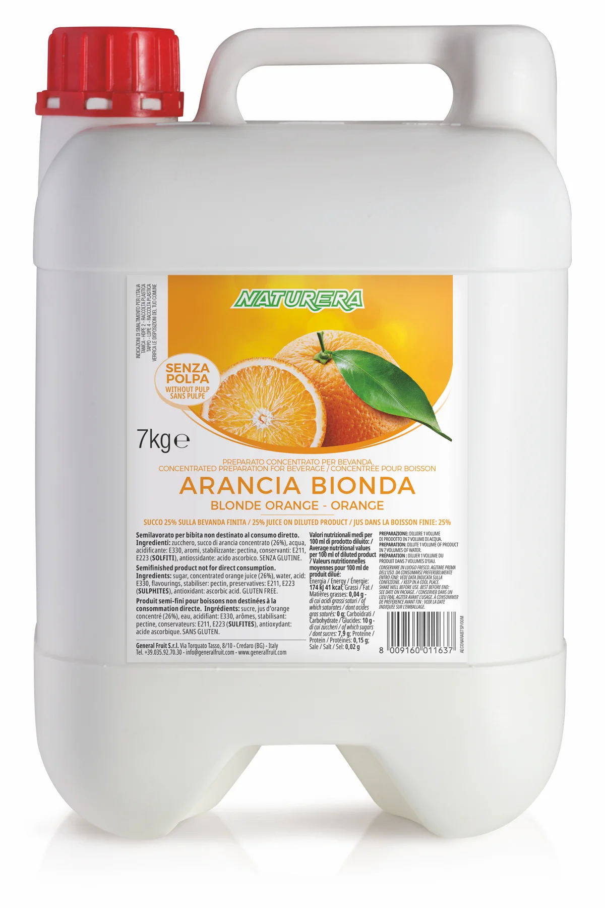Succhi concentrati grandi formati - 6,5/7 kg - 3D Succhi concentrati 7kg Naturera ArBionda SENZA POLPA
