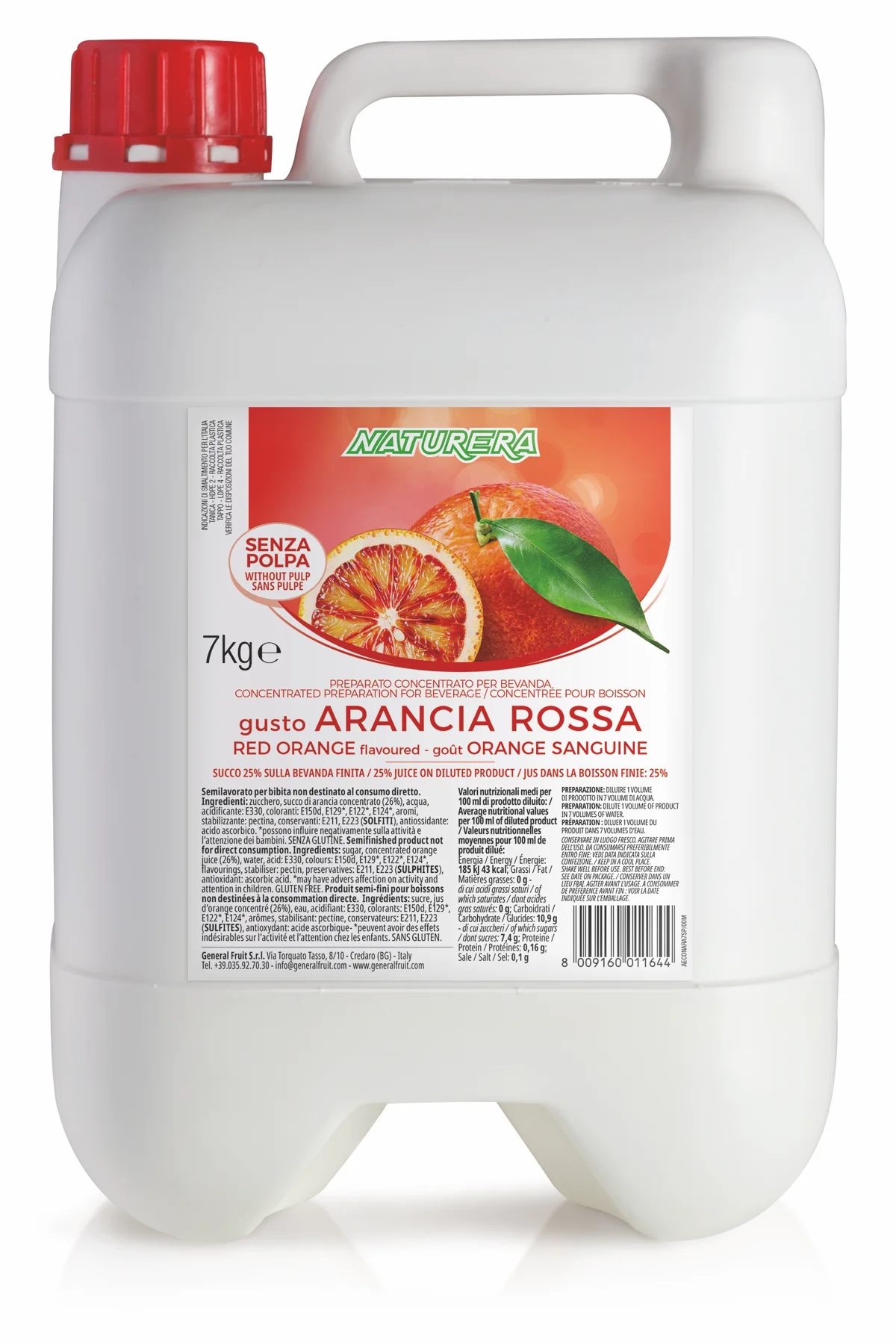 Succhi concentrati grandi formati - 6,5/7 kg - 3D Succhi concentrati 7kg Naturera ArRossa SENZA POLPA