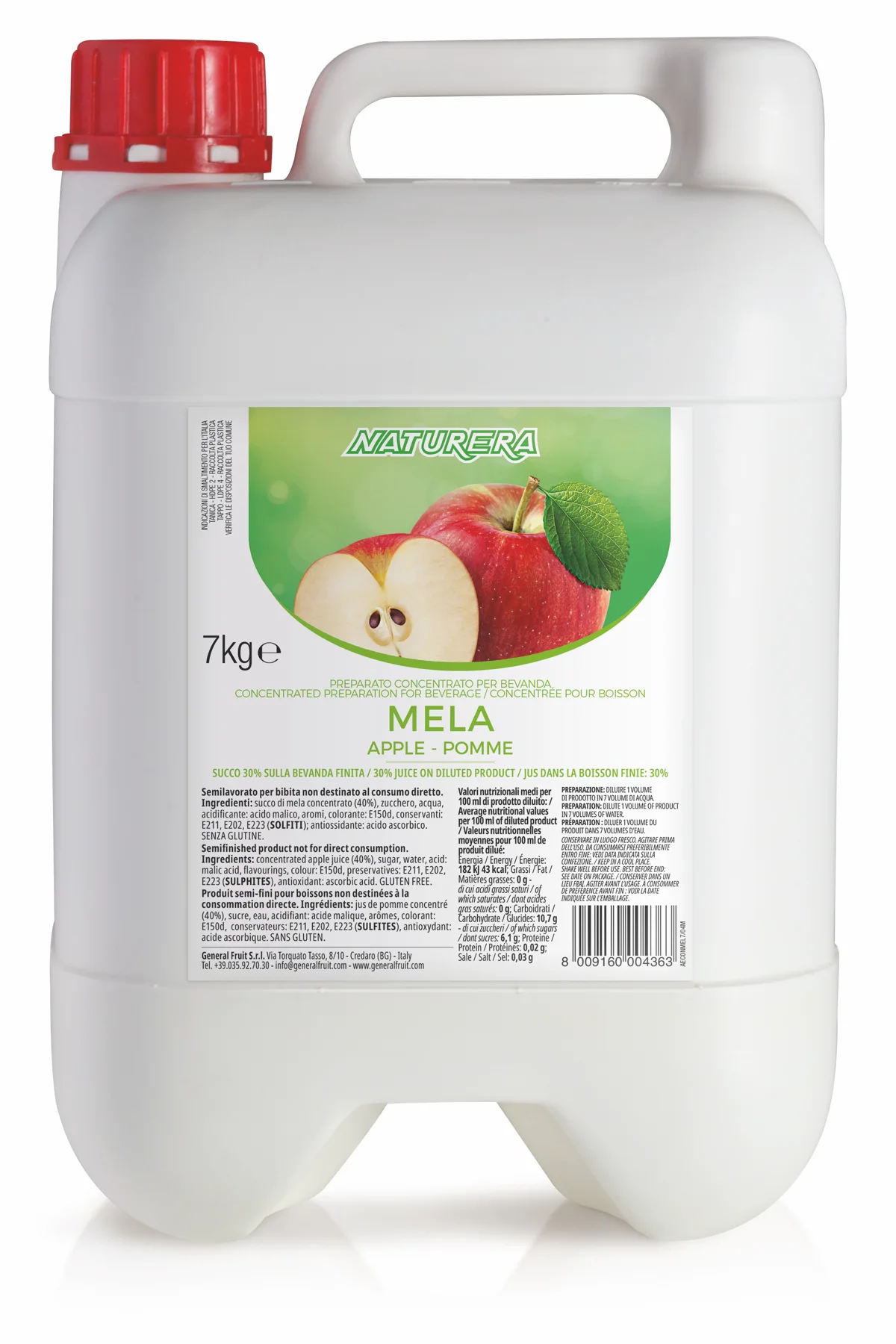 Succhi concentrati grandi formati - 6,5/7 kg - 3D Succhi concentrati 7kg Naturera Mela
