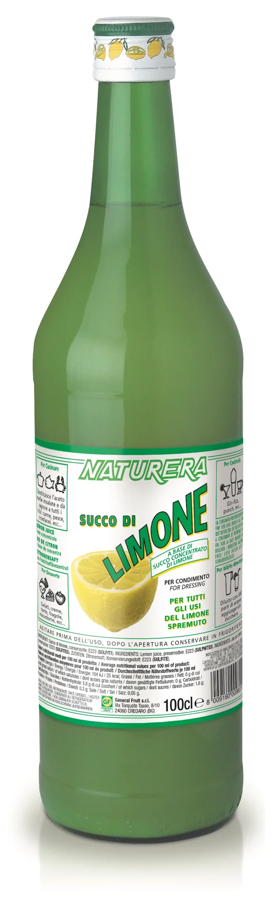 Succo di limone 100% - Anfora e vetro - LIM1002T